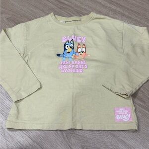 Zara Kids Long Sleeve Shirt - Cream with Bluey Design